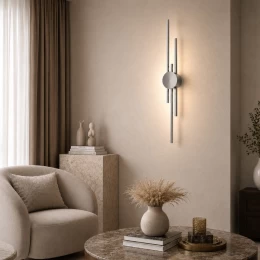 VenCore Stravon Silver 6093-20112 - Μοντέρνο Επιτοίχιο Φωτιστικό Απλίκα LED 60CM 12W Ασημί (Thumb 6)