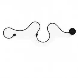 VenCore Nexora Black 6093-20077 - Μοντέρνο Επιτοίχιο Φωτιστικό Απλίκα LED 38W Μαύρο Αλουμί (Thumb 1)
