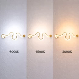 VenCore Nexora Gold 6093-20079 - Μοντέρνο Επιτοίχιο Φωτιστικό Απλίκα LED 38W Χρυσό Αλουμίν (Thumb 3)