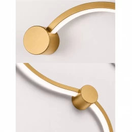 VenCore Nexora Gold 6093-20079 - Μοντέρνο Επιτοίχιο Φωτιστικό Απλίκα LED 38W Χρυσό Αλουμίν (Thumb 5)