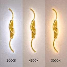 VenCore Zevora Gold 6093-20137 - Μοντέρνο Επιτοίχιο Φωτιστικό Απλίκα LED 12W Χρυσό Αλουμίν (Thumb 3)