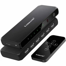  Lemorele G96 HDMI Switch 5-σε-1 με Τηλεχειριστήριο IR (4K@60Hz/HDCP/Plug & Play) Black