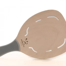 ΡΑΚΕΤΑ ΠΑΡΑΛΙΑΣ MORSETO SILVER ΑΧΡΩΜΗ ΜΕ ΤΡΥΠΕΣ ΚΑΙ ΓΚΡΙ ΙΣΙΑ ΛΑΒΗ (Thumb 1)