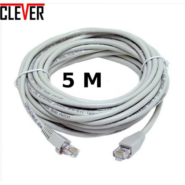 Καλώδιο δικτύου Ethernet CAT5E 5μ - Εσωτερικού + Εξωτερικού Χώρου με φις RG 45 ΟΕΜ (Previe