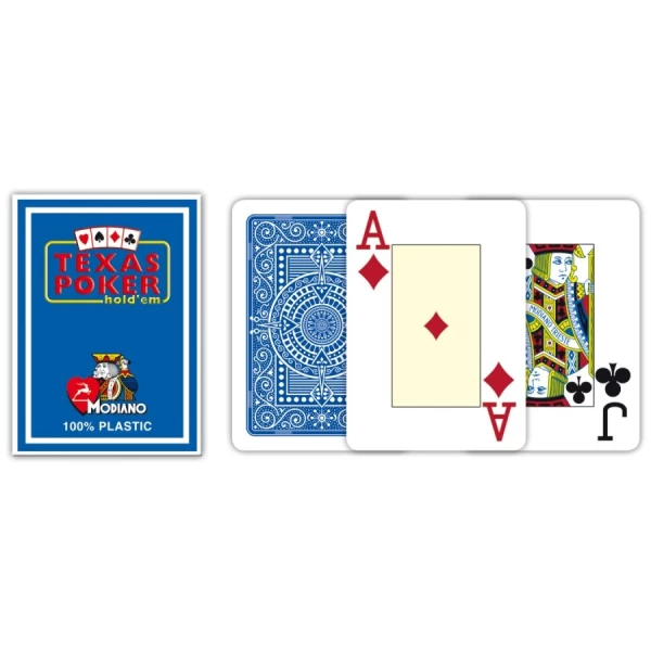Τράπουλα Modiano Black Jack 2 Jumbo Index Μπλε  (Preview 1)