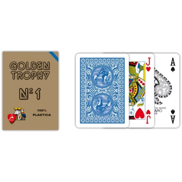 Τράπουλα Modiano Golden Trophy 4 Index Μπλε  (Preview 1)