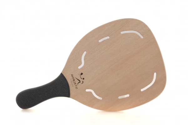 ΡΑΚΕΤΑ ΠΑΡΑΛΙΑΣ MORSETO SILVER ΑΧΡΩΜΗ ΜΕ ΤΡΥΠΕΣ ΚΑΙ ΜΑΥΡΗ ΙΣΙΑ ΛΑΒΗ (Preview 1)
