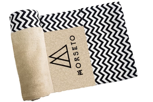 Πετσέτα Θαλάσσης MORSETO Luxury Beige Geometric 160 x 75cm (Preview 1)