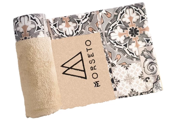 Πετσέτα Θαλάσσης MORSETO Luxury Beige Porto 160 x 75cm (Preview 1)