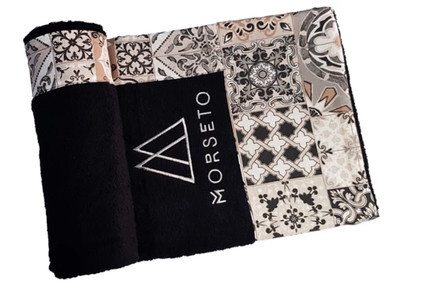 Πετσέτα Θαλάσσης MORSETO Luxury Black Porto 145 x 80cm (Preview 1)