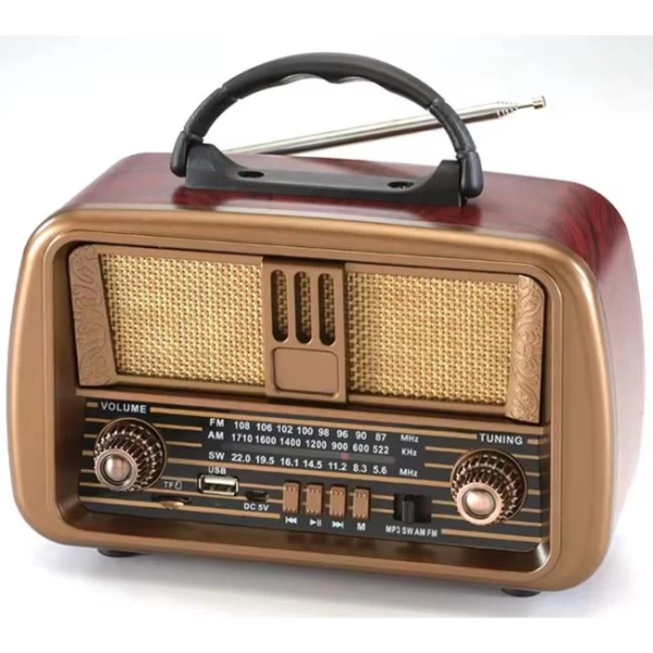 5 Ραδιόφωνο Retro Επαναφορτιζόμενο USB/SD/Mp3 Player/Bluetooth/FM/AM/SW (Preview 1)