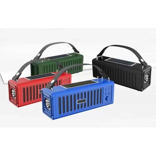 Ηλιακό επαναφορτιζόμενο ηχείο Bluetooth/FM/MP3 με ενσωματωμένο φακό (Preview 1)