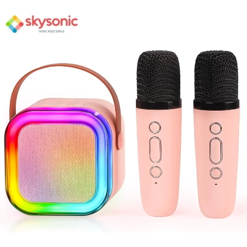  Skysonic K8 Καραόκε Ηχείο Bluetooth με 2 Ασύρματα Μικρόφωνα (Led RGB Light/1200mAh/Type-C