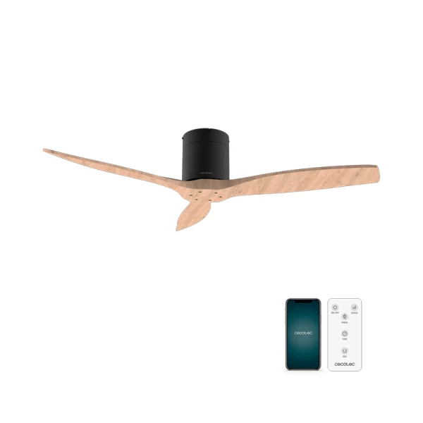 ENERGYSILENCE AERO 5500 AQUA BLACK&LIGHTWOOD CONNECTED 08520 Ανεμιστήρας Οροφής Wi-Fi IP44