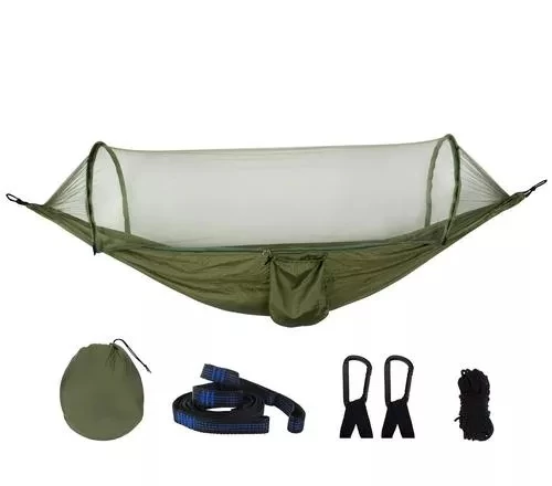  Kepeak Αιώρα Μονή με Κουνουπιέρα Αυτόματη 250x120cm - Xακί MNGG007 (Preview 1)