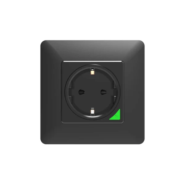  MOES WK-Y-EU-WH-MS Smart WiFi Χωνευτή Πρίζα Τοίχου (16Α) Μαύρη (Preview 1)
