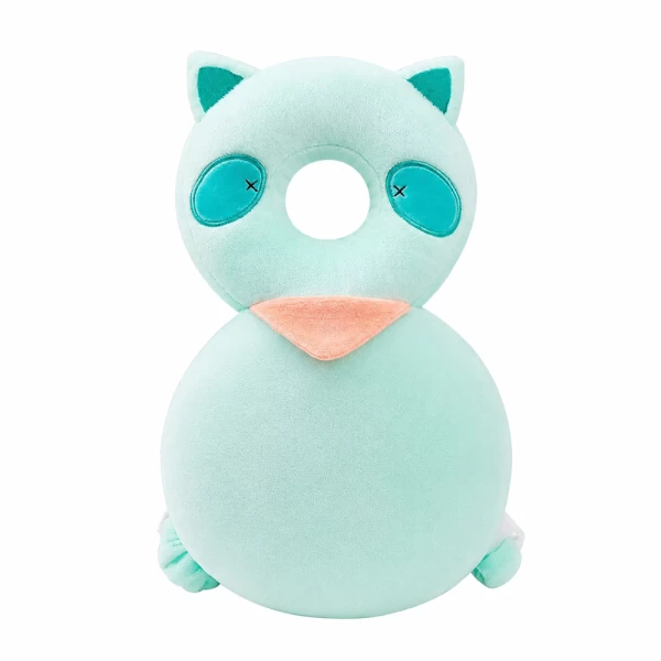  Giggles and Co. Προστατευτικό Μαξιλάρι Κεφαλιού Μωρού Green Cat Velvet (5 έως 48 μηνών) (