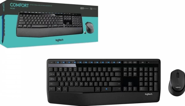 Logitech MK345 - Ασύρματο Σετ Πληκτρολόγιο & Ποντίκι USB - Αγγλικό US - Μαύρο (Preview 1)