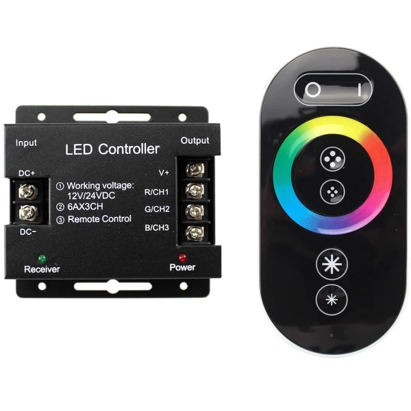 VenCore 6613-10006 - RGB Controller 12-24V 216-432W with RF Remote - Ασύρματο Controller R