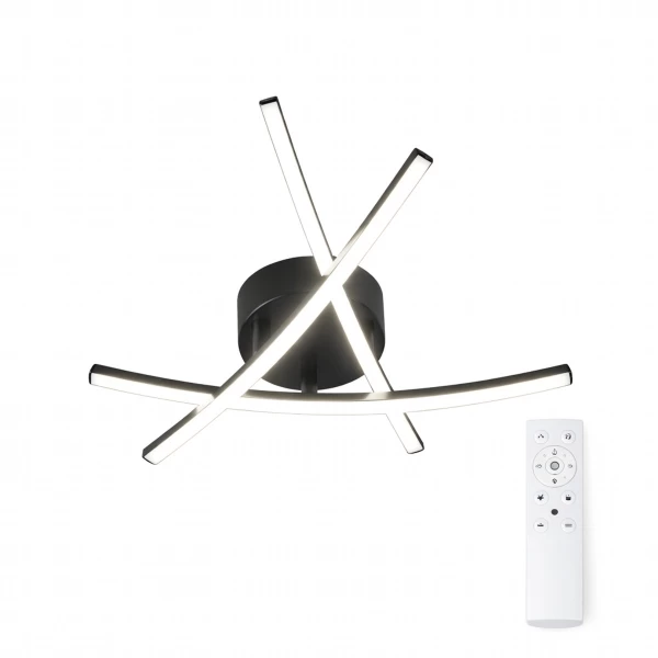 VenCore Zenith Black 7741-20034 - Μοντέρνο Φωτιστικό Οροφής Πλαφονιέρα LED 45W Μαύρο Αλουμ