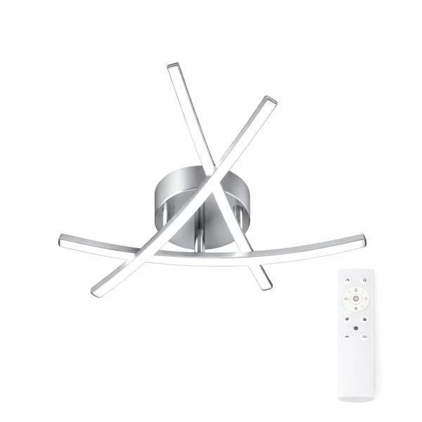 VenCore Zenith Silver 7741-20035 - Μοντέρνο Φωτιστικό Οροφής Πλαφονιέρα LED 45W Ασημί Αλου