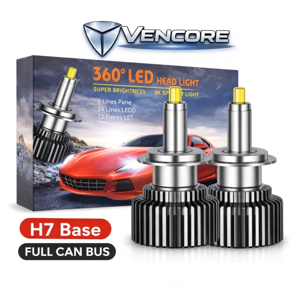 VenCore 3126-10203 - H7 - Ζεύγος Λαμπτήρων LED για Βάση H7 Κυρίως Φωτισμού Αυτοκινήτου η Μ