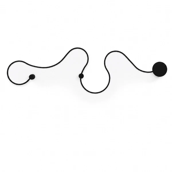 VenCore Nexora Black 6093-20077 - Μοντέρνο Επιτοίχιο Φωτιστικό Απλίκα LED 38W Μαύρο Αλουμί