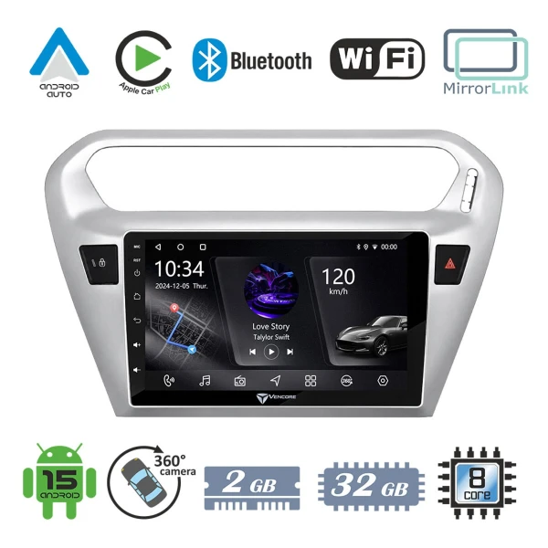 VenCore 3236-10005-0070S1 - Οθόνη Multimedia Android 15 9 PX5S Octa-Core 2GB/32GB IPS με Π
