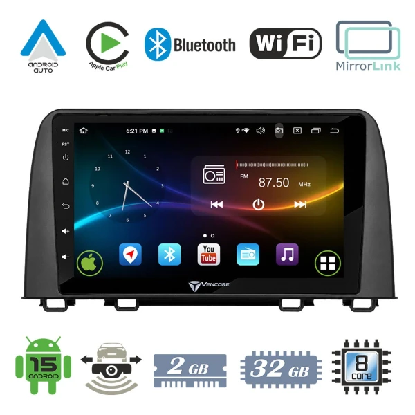 VenCore 3236-10008-0160B1 - Οθόνη Multimedia Android 15 10.1 9109A MTK6762 Octa-Core 2GB/3