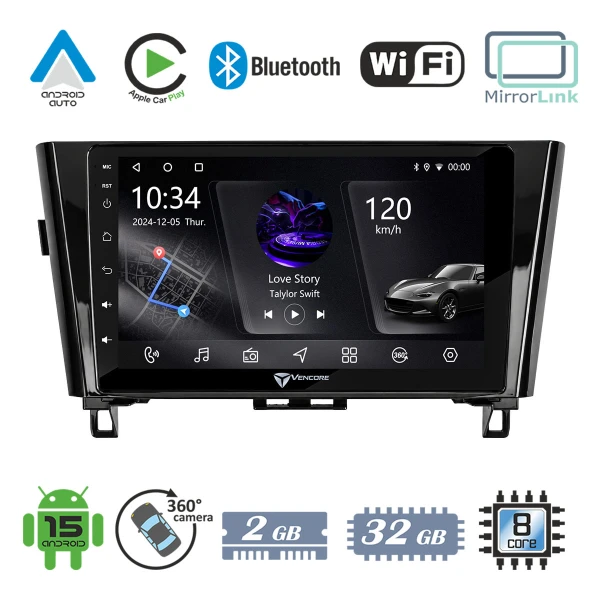 VenCore 3236-10006-0328B - Οθόνη Multimedia Android 15 10.1 PX5S Octa-Core 2GB/32GB IPS με