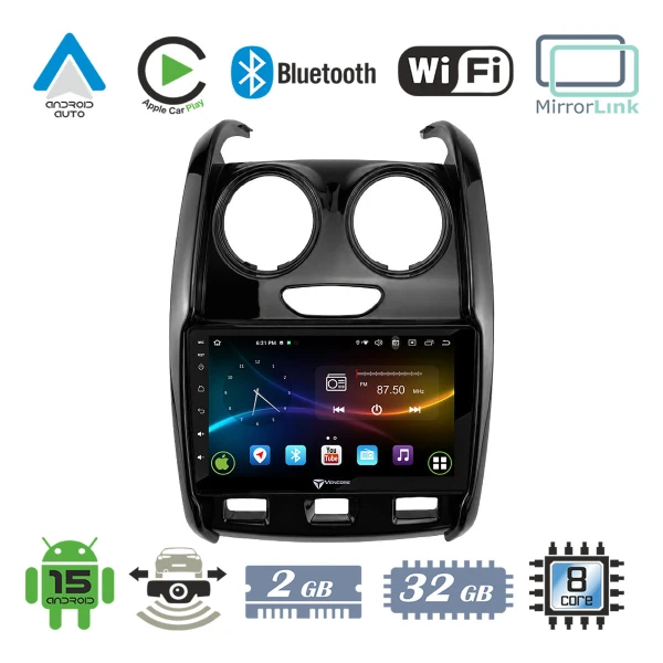 VenCore 3236-10007-0430B - Οθόνη Multimedia Android 15 9 9109A MTK6762 Octa-Core 2GB/32GB 