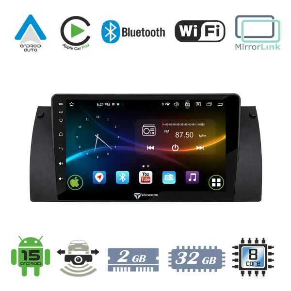 VenCore 3236-10007-0604B - Οθόνη Multimedia Android 15 9 9109A MTK6762 Octa-Core 2GB/32GB 