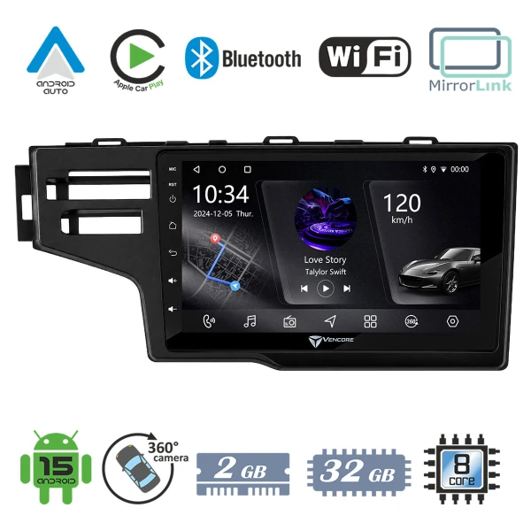 VenCore 3236-10005-0651B - Οθόνη Multimedia Android 15 9 PX5S Octa-Core 2GB/32GB IPS με Πρ