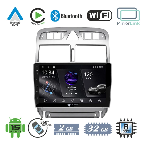 VenCore 3236-10005-0655S - Οθόνη Multimedia Android 15 9 PX5S Octa-Core 2GB/32GB IPS με Πρ