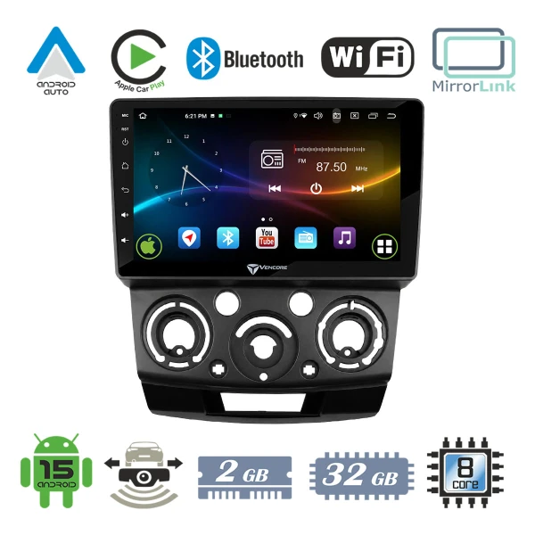 VenCore 3236-10007-0687B1 - Οθόνη Multimedia Android 15 9 9109A MTK6762 Octa-Core 2GB/32GB