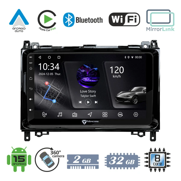 VenCore 3236-10005-0759B4 - Οθόνη Multimedia Android 15 9 PX5S Octa-Core 2GB/32GB IPS με Π