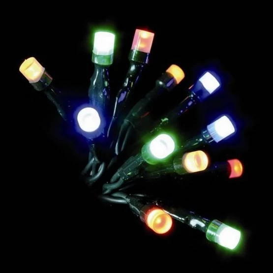 100 ΠΟΛΥΧΡΩΜΑ ΧΡΙΣΤΟΥΓΕΝΝΙΑΤΙΚΑ ΛΑΜΠΙΟΝΙΑ LED ΑΔΙΑΒΡΟΧΑ (Preview 1)