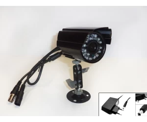 Κάμερα σφαλείας 700 TVL ccd αδιάβροχη με νυχτερινή λήψη 24 led - Βάση και μετασχηματιστή  ΟΕΜ