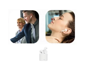 Ασύρματα στερεοφωνικά bluetooth handsfree ακουστικά ζεύγος με mini power bank