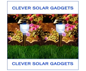 Ηλιακά φωτιστικά κήπου αλουμινίου (Σετ 2 τεμαχίων) αυτονομία έως 10 ώρες ΟΕΜ