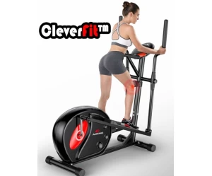 CleverFit  Ελλειπτικό Μηχάνημα Γυμναστικής με Δίσκο 8kg  8 επίπεδα ρυθμιζόμενη αντίστασης  Οθόνη  Ασφαλές, Στιβαρό