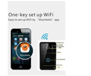 Κάμερα WiFi ενσωματωμένη στο κουδούνι πόρτας - Ειδοποίηση - Εικόνα και συνομιλία από το κινητό σας όσο μακριά και εάν βρίσκεσθε 