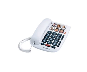  Ενσύρματο τηλέφωνο με 6 μεγάλα πλήκτρα άμεσης κλήσης Λευκό TMAX10