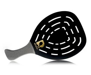 Ρακέτα Παραλίας RACQUET Μαύρη με Τρύπες και Γκρί Λοξή λαβή RACQUET 