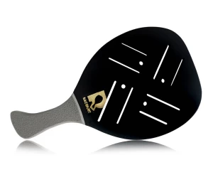 Ρακέτα Παραλίας RACQUET Μαύρη με Τρύπες Σχισμές και Γκρί Λοξή λαβή RACQUET MORSETO 
