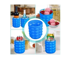 Παγοθήκη Παγοκύστη Σαμπανιέρα Σιλικόνης σε μπλε χρώμα - Ice Cube Maker Genie ΟΕΜ