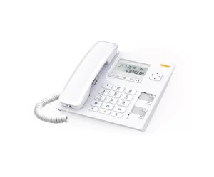 Ενσύρματο τηλέφωνο με αναγνώριση κλήσης Λευκό Τ56 telco