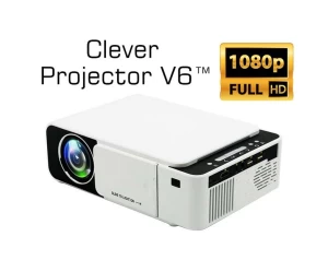 Clever Projector V6  3500 Lumens  Yποδοχές σήματος HDMI, AV , VGA, USB  Είσοδος ακουστικών/εξωτερικών ηχείων 3,5mm  Stereo ηχεία με υποστήριξη surround  30 έως 170 ίντσες προβολής