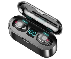 Clever Earbuds F9  Aσύρματα Ακουστικά Bluetooth με θήκη φόρτισης powerbank / stand κινητ