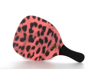 ΡΑΚΕΤΑ ΠΑΡΑΛΙΑΣ MORSETO FASHION LEOPARD Pink με Μαύρη Ίσια Λαβή 
